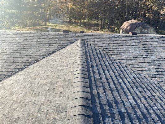 Owens Corning TruDefinition Duration Williamsburg Gray Algae Resistant Architectural Roof Shingles - We started off with a brand new Owens Corning TruDefinition Duration Williamsburg Gray Algae Resistant Architectural Roof Shingle and finished with new siding fascia metal and 6” gutters