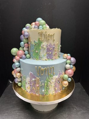 Birthday cake for her - Please e-mail us at orders@sugarbutterflour.com with your design and number of people u like to serve and we can price your cake Birthday cake for her - Please e-mail us at orders@sugarbutterflour.com with your design and number of people u like to serve and we can price your cake