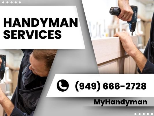 Handyman services - Experience excellence with MyHandyman's professional services! From repairs to installations, our expert Handymen have you covered. Order today and save 10%! Handyman services - Experience excellence with MyHandyman's professional services! From repairs to installations, our expert Handymen have you covered. Order today and save 10%!