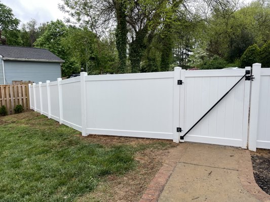 White Vinyl Fence Project at Fairfax, VA - Take a look at one of our projects at Fairfax, VA. White Vinyl Fence Project at Fairfax, VA - Take a look at one of our projects at Fairfax, VA.