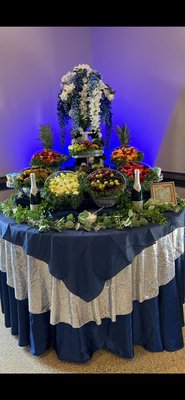 Fruit & Salad Tables 
Catered Food - Fruits and salad table is a go to at any event as well as catered food.
