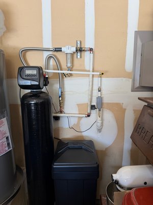 Water Heater & water softener replacement - Found resin in the customers water. The softener had gone bad and the water heater had tank failure. The combination of both has led to several issues. The customer opted to replace both units.