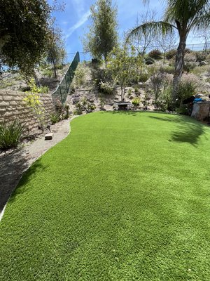 Marathon Project - This remodel was done with our Marathon Artificial grass. One of the Most popular and natural looking residential turf model.