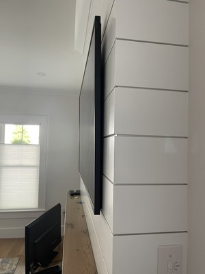 Specializing in Samsung Frame and LG Gallery Mounting - Samsung Frame 2021 model install over fireplace and wire hidden Specializing in Samsung Frame and LG Gallery Mounting - Samsung Frame 2021 model install over fireplace and wire hidden