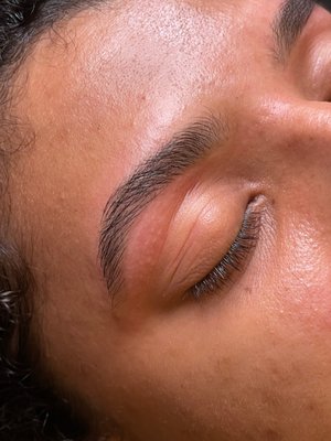 BROW SHAPING - Brow shaping can be done with wax, threading or tweezing. Tint may be added on for a bolder look. BROW SHAPING - Brow shaping can be done with wax, threading or tweezing. Tint may be added on for a bolder look.