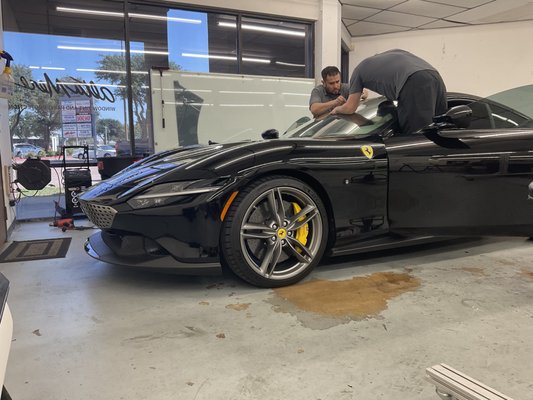 2023 Ferrari Roma - Full tint plus full windshield. Xpel XR Plus that blocks out 98% IR heat! 2023 Ferrari Roma - Full tint plus full windshield. Xpel XR Plus that blocks out 98% IR heat!