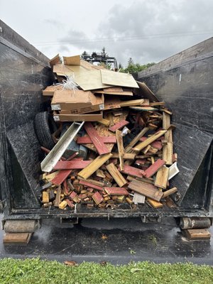 Deck Tear Off /Rebuild - This customer had an old worn out deck and called for an estimate on a dumpster and help with sizing the dumpster for their project. We had the perfect size for them and were also able to deliver and pickup the next day so that the dumpster was out of their way for the delivery of the new lumber for the rebuild of their deck.