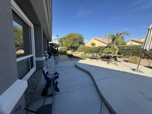 Sunrise mountain/sun city - We were task to redesign a section of this backyard as elevations were a concern to homeowners. New concrete, retaining wall and turf was used to achieve the homeowners dream yard. Sunrise mountain/sun city - We were task to redesign a section of this backyard as elevations were a concern to homeowners. New concrete, retaining wall and turf was used to achieve the homeowners dream yard.