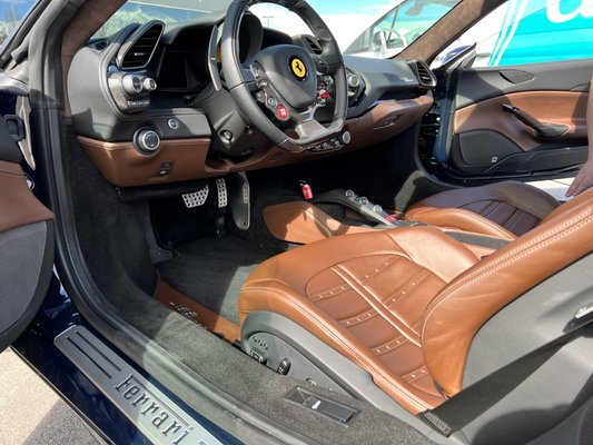 Ferrari Interiror and Exteriror Car Detail - Ferrari S.p.A. is an Italian luxury sports car manufacturer based in Maranello, Italy. The name “Ferrari” is known around the world, but what does Ferrari mean? In Italian, the word ferraro means “blacksmith”. Just as any other high-end manufacturers Ferrari has particular needs, and certain precautions need to be taken to ensure the safety of all surfaces. We were proud to do full auto detailing on this iconic vehicle. Hand wash on the exterior with High Temperature full Interior Steam Detail and this beast was ready tear up the roads. Ferrari Interiror and Exteriror Car Detail - Ferrari S.p.A. is an Italian luxury sports car manufacturer based in Maranello, Italy. The name “Ferrari” is known around the world, but what does Ferrari mean? In Italian, the word ferraro means “blacksmith”. Just as any other high-end manufacturers Ferrari has particular needs, and certain precautions need to be taken to ensure the safety of all surfaces. We were proud to do full auto detailing on this iconic vehicle. Hand wash on the exterior with High Temperature full Interior Steam Detail and this beast was ready tear up the roads.