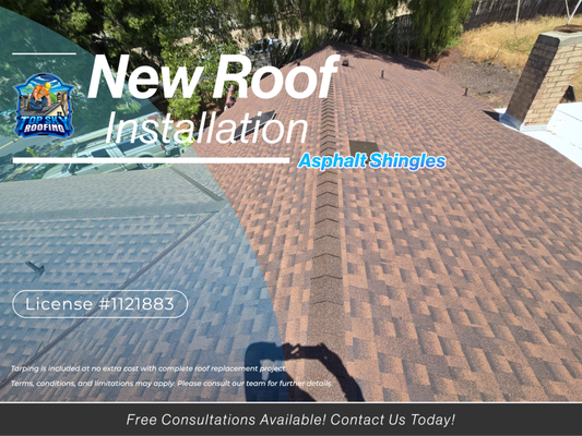 New Roof Installation, Asphalt Shingles - New Roof Installation, Asphalt Shingles New Roof Installation, Asphalt Shingles - New Roof Installation, Asphalt Shingles