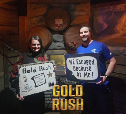 Gold Rush - It’s 1887 and a corrupt sheriff Skinner wants to keep all the gold to himself, he’s framing you as part of the James’ gang and you need to escape and turn the tables! So unless you want to be hung at dawn, which is in 60 minutes from now, you better find a way out. But look out, the sheriff could be watching!