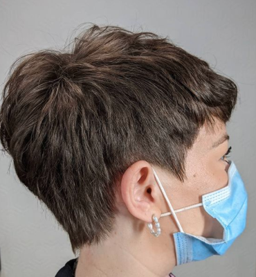 Cut and Color - Take a look at one of our recent andamazing clients. She wears a cute af pixie cut and came in wanting to transition into more of a bowl cut 🙌🏾🙌🙌🏼
so for this appointment, we trimmed some areas, and avoided some areas. With all transitional styles there are just areas that you leave alone!