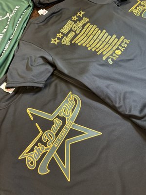 We offer custom ready to wear apparel - Custom Apparel made for team sport and businesses. 

One of the best things about DTF (Direct-to-Film) transfers is their versatility. Unlike traditional vinyl or screen printing, DTF transfers bond beautifully to almost any fabric, including:
	•	100% cotton
	•	Polyester & performance wear
	•	Cotton/poly blends
	•	Canvas & tote bags
	•	Denim jackets & jeans
	•	Spandex & stretchy fabrics
	•	Nylon (light pressure + test press recommended)