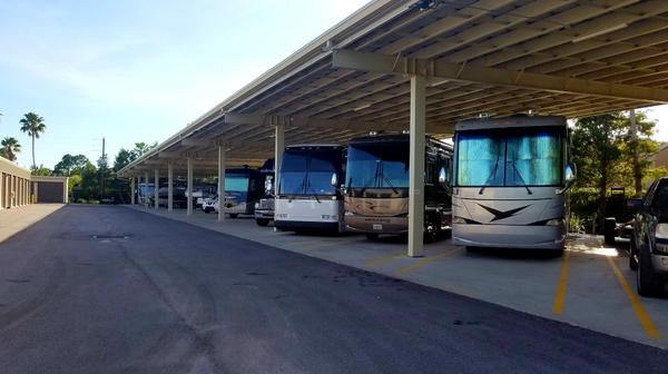 RV & Boat Storage - Tropicana Mini Storage – Largo is proud of its large computer gated access and lighted storage area dedicated to RV and Boat storage.
We have covered RV parking (up to 50′) on a concrete slab with electricity and a pump-out station on site. We have uncovered spaces ranging in size from 20 feet to as large as 45 feet.
We have a few customized spaces that can accommodate an oversized rig or trailer able boat, so call for details if you have the unusual. Rentals are all month-to-month, so no long term commitment needed – just store as long as you need.
Visit our website or call us today to learn more! RV & Boat Storage - Tropicana Mini Storage – Largo is proud of its large computer gated access and lighted storage area dedicated to RV and Boat storage.
We have covered RV parking (up to 50′) on a concrete slab with electricity and a pump-out station on site. We have uncovered spaces ranging in size from 20 feet to as large as 45 feet.
We have a few customized spaces that can accommodate an oversized rig or trailer able boat, so call for details if you have the unusual. Rentals are all month-to-month, so no long term commitment needed – just store as long as you need.
Visit our website or call us today to learn more!