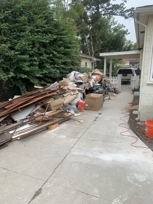 Construction cleanup - Construction waste that was scheduled to be removed Construction cleanup - Construction waste that was scheduled to be removed