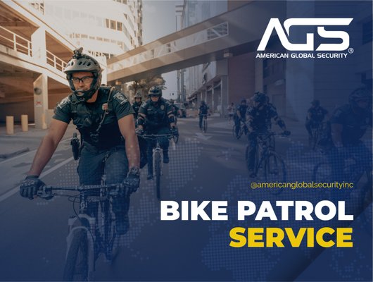 BIKE PATROL SERVICE - Our bike patrol service can compliment the foot and golf cart patrol. Bike patrol allows the security guards to maintain a visible presence to deter any possible criminal or unwanted activities. Bike patrol security guards will be able to reach harder and tighter areas where it may not be easy.