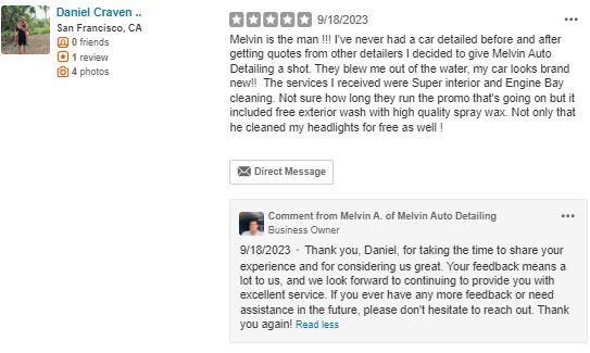 Our Customers continue to share their love! - Unfortunately there is a BAD problem with YELP SOFTWARE and a lot of our customer's reviews are taken away from us. We still want to share what our customer say about the quality of the work we provide!
Special thank you to all of our customers, we want to make visible their experience taking using our services.
We get 5 stars EVERY SINGLE TIME!
Satisfaction guaranteed. Our Customers continue to share their love! - Unfortunately there is a BAD problem with YELP SOFTWARE and a lot of our customer's reviews are taken away from us. We still want to share what our customer say about the quality of the work we provide!
Special thank you to all of our customers, we want to make visible their experience taking using our services.
We get 5 stars EVERY SINGLE TIME!
Satisfaction guaranteed.