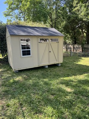 Shed painted to match the house - The customer bought a new shed that was not painted. We prepped, caulked, and painted the shed to match the house and they were very pleased. Shed painted to match the house - The customer bought a new shed that was not painted. We prepped, caulked, and painted the shed to match the house and they were very pleased.