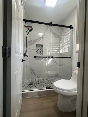 Regis Bathroom - This remodel brought a clean and modern look to the bathroom Regis Bathroom - This remodel brought a clean and modern look to the bathroom
