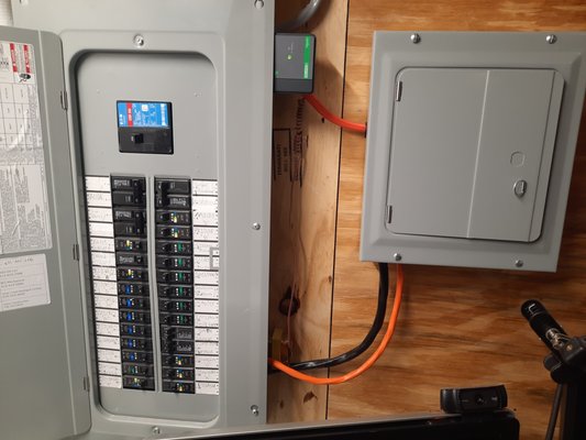 Tesla charger, generator install, add a sub panel - Customer wanted a tesla charger installed and didn't have the space in his panel so I added a sub panel for a great low price. He loved the work I did on his charger and wanted me to do a generator for him as well.