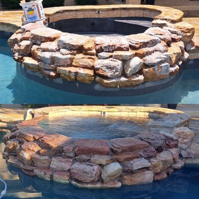Stone Cleaning & Sealing - Well water is notorious for leaving a heavy crystal formation on spa overspills. We carry the tools and equipment that are necessary to take on the big jobs.