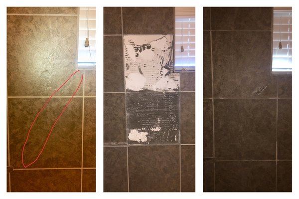Bath tub surrounding cracked tiles replacement - Bathtub cracked tiles replacement and regrouting Bath tub surrounding cracked tiles replacement - Bathtub cracked tiles replacement and regrouting