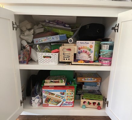 Kids Toy Cabinet - This project was a toy closet organization for a busy family looking to create a more functional and clutter-free space. The closet had become overcrowded with toys, games, and small items, making it difficult to keep things tidy and easy to access.
As a family-owned and operated business, we understand how quickly kids’ spaces can get out of control. We took a hands-on, judgment-free approach to sort through everything and create simple systems that are easy to maintain.
We grouped similar items together and used clear storage bins so everything is visible and accessible. The goal was to create a space that works for both parents and kids—making cleanup easier and keeping the area organized long-term.
✔ Sorted and categorized toys
✔ Created simple, functional organization systems
✔ Maximized cabinet space
✔ Designed for easy daily use
The result is a clean, organized toy closet that makes everyday life just a little easier.
If your home is feeling cluttered, we’re here to help you make room for what matters. Kids Toy Cabinet - This project was a toy closet organization for a busy family looking to create a more functional and clutter-free space. The closet had become overcrowded with toys, games, and small items, making it difficult to keep things tidy and easy to access.
As a family-owned and operated business, we understand how quickly kids’ spaces can get out of control. We took a hands-on, judgment-free approach to sort through everything and create simple systems that are easy to maintain.
We grouped similar items together and used clear storage bins so everything is visible and accessible. The goal was to create a space that works for both parents and kids—making cleanup easier and keeping the area organized long-term.
✔ Sorted and categorized toys
✔ Created simple, functional organization systems
✔ Maximized cabinet space
✔ Designed for easy daily use
The result is a clean, organized toy closet that makes everyday life just a little easier.
If your home is feeling cluttered, we’re here to help you make room for what matters.