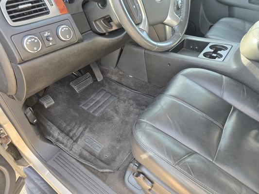 Mobile Detailing - Interior - This Yukon needed some love. A young man's Mom was going above and beyond getting this ready to ship this Yukon to him all the way to Hawaii and it required a certain level of clean to get through and on the ship! Karla was super happy! Did a good deep vacuuming, shampooed where needed, the floor mats looked on the brink but with a little know how and elbow grease they came out great! Did a deep interior detail and basic exterior wash. Mobile Detailing - Interior - This Yukon needed some love. A young man's Mom was going above and beyond getting this ready to ship this Yukon to him all the way to Hawaii and it required a certain level of clean to get through and on the ship! Karla was super happy! Did a good deep vacuuming, shampooed where needed, the floor mats looked on the brink but with a little know how and elbow grease they came out great! Did a deep interior detail and basic exterior wash.