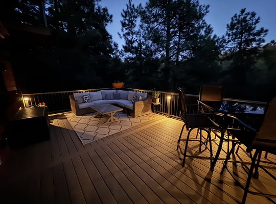 Prescott Project - This Prescott project was a new deck construction build. Features the Timbertech Legacy Tigerwood decking with the Timbertech IRX picket infill railing. Prescott Project - This Prescott project was a new deck construction build. Features the Timbertech Legacy Tigerwood decking with the Timbertech IRX picket infill railing.