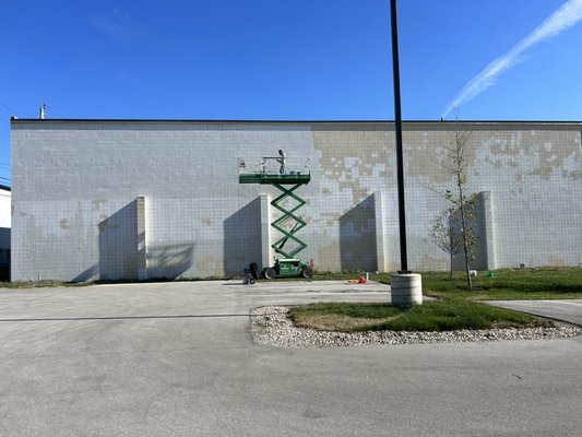 Pepper construction warehouse exterior paint job - This was done for a regular client of ours Shepco Commercial Finishes. A big thanks to the team at Shepco for making it happen. Pepper construction warehouse exterior paint job - This was done for a regular client of ours Shepco Commercial Finishes. A big thanks to the team at Shepco for making it happen.