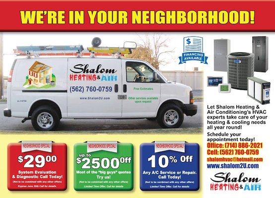 Local Family-Owned HVAC Company in Ornage County - Shalom Heating & Air is a local family-owned and operated HVAC company proudly serving Los Angeles and surrounding communities. We specialize in AC installation, repairs, heating services, and maintenance, delivering honest service, quality workmanship, and reliable comfort for your home year-round. Local Family-Owned HVAC Company in Ornage County - Shalom Heating & Air is a local family-owned and operated HVAC company proudly serving Los Angeles and surrounding communities. We specialize in AC installation, repairs, heating services, and maintenance, delivering honest service, quality workmanship, and reliable comfort for your home year-round.