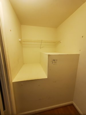Hester - This Closet had a lot of obstructions, With a great Designer and an awesome installation crew. We over came. The customer was extremely happy.