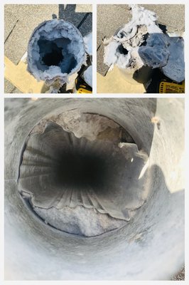 Dryer vent cleaning - This particular project involved dryer vent cleaning. The process started with detaching the back end of dryer from pipe and placing rotating brush inside to sweep out the trapped lint. After removing lint, final step is accessing the exit pipe of dryer through the roof and cleaning that as well. Once finished, we attach back the dryer to its place how it was before we arrived. Dryer vent cleaning - This particular project involved dryer vent cleaning. The process started with detaching the back end of dryer from pipe and placing rotating brush inside to sweep out the trapped lint. After removing lint, final step is accessing the exit pipe of dryer through the roof and cleaning that as well. Once finished, we attach back the dryer to its place how it was before we arrived.