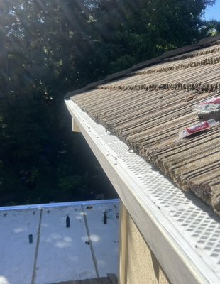 Gutter Guard Installation - Gutter guard installation done for 150 feet of gutters. Gutter Guard Installation - Gutter guard installation done for 150 feet of gutters.