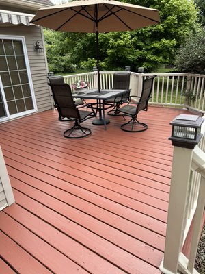 Deck Refresh & Stain - Deck cleaning and staining project – full transformation
This deck was weathered and uneven in color after years of exposure. We started by cleaning the surface and lightly sanding the areas with peeling paint. Once prepped, we applied a high-quality deck stain in two coats for a long-lasting, rich finish. The transformation brought out a clean, modern look and fully refreshed the outdoor space. The result speaks for itself! 📩 Prefer texting? Feel free to send me a message directly here on Yelp or by SMS — it’s the fastest way to get a response! Deck Refresh & Stain - Deck cleaning and staining project – full transformation
This deck was weathered and uneven in color after years of exposure. We started by cleaning the surface and lightly sanding the areas with peeling paint. Once prepped, we applied a high-quality deck stain in two coats for a long-lasting, rich finish. The transformation brought out a clean, modern look and fully refreshed the outdoor space. The result speaks for itself! 📩 Prefer texting? Feel free to send me a message directly here on Yelp or by SMS — it’s the fastest way to get a response!