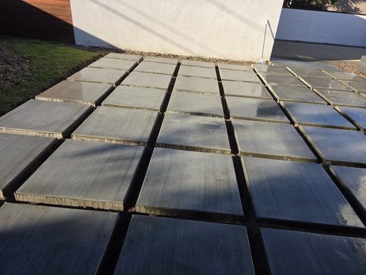 patio - We are renovating this patio with a 3x3 squares design and will be placing gravel between the squares. patio - We are renovating this patio with a 3x3 squares design and will be placing gravel between the squares.