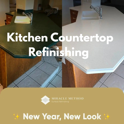 Kitchen Countertop Refinishing - Are you looking to change your countertops? We can transform them in just 2-3 days. Save money and avoid the mess of demolition! Choose from over 30 of our Natural Accents beautiful stone-look finishes.
What problem can we solve for you?
Ugly, outdated colors
Chipped and stained surface
Scratched or damaged surface Kitchen Countertop Refinishing - Are you looking to change your countertops? We can transform them in just 2-3 days. Save money and avoid the mess of demolition! Choose from over 30 of our Natural Accents beautiful stone-look finishes.
What problem can we solve for you?
Ugly, outdated colors
Chipped and stained surface
Scratched or damaged surface