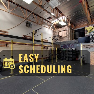 Easy Scheduling Online - We make it easy for anyone with a hectic life to find time to work out. Easy Scheduling Online - We make it easy for anyone with a hectic life to find time to work out.