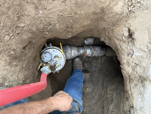 Pipe Lining - We do Pipe Liners. Replacing 45 feet of pipe without trenching.
