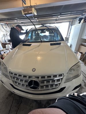 Older Mercedes SUV - This detail was done at the clients home in Boulder.

This was the mid level detail