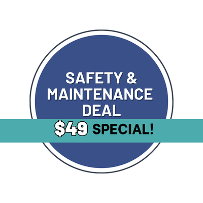 $49 Special! Safety & Maintenance Deal! - Annual Lube & Tune includes 24-Point Safety Inspection!
Did you know that an annual Lube & Tune and Inspection helps protect your investment and ensure it stays in proper working order? (reg. $89) $49 Special! Safety & Maintenance Deal! - Annual Lube & Tune includes 24-Point Safety Inspection!
Did you know that an annual Lube & Tune and Inspection helps protect your investment and ensure it stays in proper working order? (reg. $89)