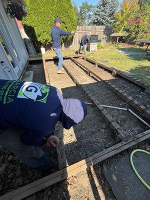 Deck repair - This was an old deck that was installed before from probably a previous homeowner. We gave it level and added new and fresh wood and a stronger support. Deck repair - This was an old deck that was installed before from probably a previous homeowner. We gave it level and added new and fresh wood and a stronger support.