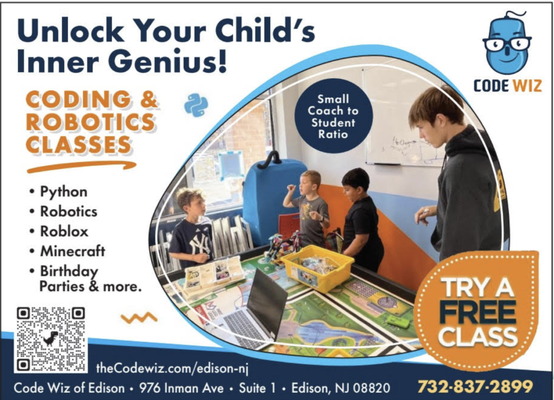 Free Class - Robotics, Game Dev and Python - There are many paths to success depending on your child’s interests, skill level and prior coding experience. And, there is no limit to your child’s potential here at Code Wiz of Edison, which is why we allow children to choose their own track or explore multiple tracks at once! Join us for a free class thecodewiz.com/edison-nj