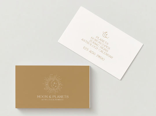 Astrological Remedies Business Card Design - Crafted a logo and business card for an astrology/horoscopy venture. Developed chic designs infused with subtle astrological elements. Astrological Remedies Business Card Design - Crafted a logo and business card for an astrology/horoscopy venture. Developed chic designs infused with subtle astrological elements.