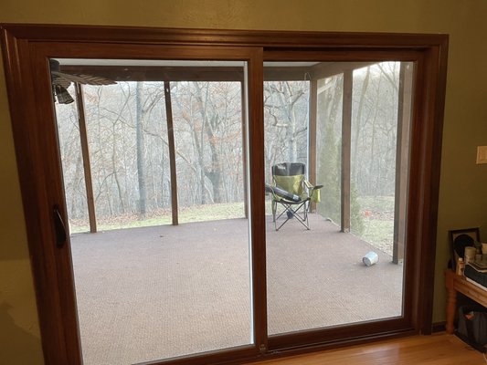 Custom Sliding door in Red Oak - This was a custom order 8 feet wide 7 feet tall in red oak. Custom Sliding door in Red Oak - This was a custom order 8 feet wide 7 feet tall in red oak.