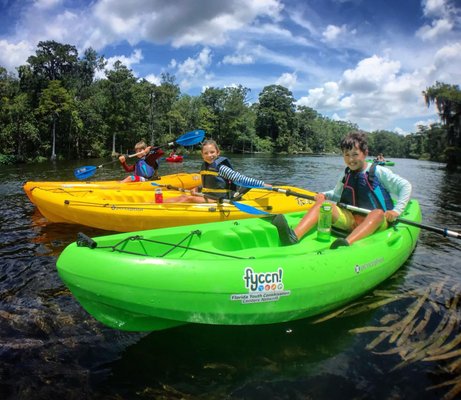 Kayaking Fun for All Ages - A great day for Kayaking with the Florida Youth Conservation Center! Call us to schedule your group outing today! Kayaking Fun for All Ages - A great day for Kayaking with the Florida Youth Conservation Center! Call us to schedule your group outing today!