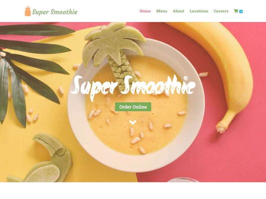 supersmoothie.link - This is a website created for Super Smoothie, a fake smoothie restaurant. I wanted Super Smoothie to be an attention-grabbing website, hence the bright pink, orange, and green. Some studies have shown that red-tinted colors tend to make people hungry. With this in mind, I chose to use pink and orange. Additionally, green is often used to evoke healthiness, a primary goal of Super Smoothie. Click the link above to get a more in-depth look at the website! supersmoothie.link - This is a website created for Super Smoothie, a fake smoothie restaurant. I wanted Super Smoothie to be an attention-grabbing website, hence the bright pink, orange, and green. Some studies have shown that red-tinted colors tend to make people hungry. With this in mind, I chose to use pink and orange. Additionally, green is often used to evoke healthiness, a primary goal of Super Smoothie. Click the link above to get a more in-depth look at the website!