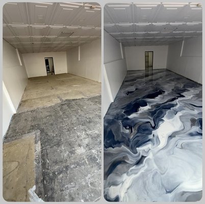 Metallic epoxy flooring with a seamless, durable finish. Perfect for garages, homes, and commercial spaces. - We transformed this worn concrete surface into a seamless, high-gloss metallic epoxy floor with a custom marbled finish. The project included professional diamond grinding, crack and surface repairs, premium epoxy application, and a durable UV-resistant topcoat for long-lasting protection. The finished floor is easy to maintain, highly durable, and provides a modern, luxury appearance that completely revitalized the space. The customer was thrilled with the final result. Metallic epoxy flooring with a seamless, durable finish. Perfect for garages, homes, and commercial spaces. - We transformed this worn concrete surface into a seamless, high-gloss metallic epoxy floor with a custom marbled finish. The project included professional diamond grinding, crack and surface repairs, premium epoxy application, and a durable UV-resistant topcoat for long-lasting protection. The finished floor is easy to maintain, highly durable, and provides a modern, luxury appearance that completely revitalized the space. The customer was thrilled with the final result.