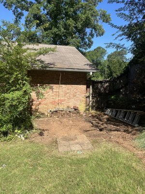 Fill Dirt Delivery - This demolition job was done on an old dilapidated shed that a customer wanted gone! Knocked down, loaded up, and hauled off in less than 3 hours.