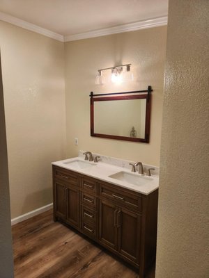 FULL home remodel 2025 - Here is a full mobile/manufactured home remodel- Both bathrooms-full custom shower ,where a closet was -crown molding-interior paint-flooring-drywall repair-7 weeks onsite yeah we do that FULL home remodel 2025 - Here is a full mobile/manufactured home remodel- Both bathrooms-full custom shower ,where a closet was -crown molding-interior paint-flooring-drywall repair-7 weeks onsite yeah we do that